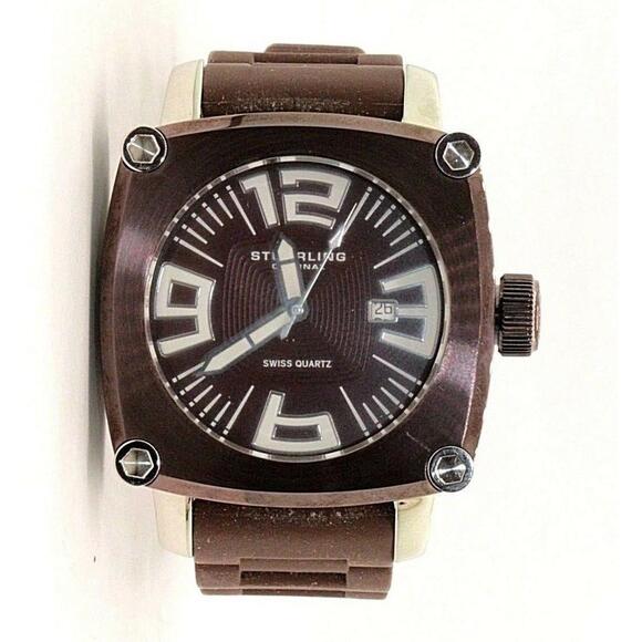 Discount Estate Stuhrling Men's Brown Quartz Wristwatch - 50 - Picture 2 of 7